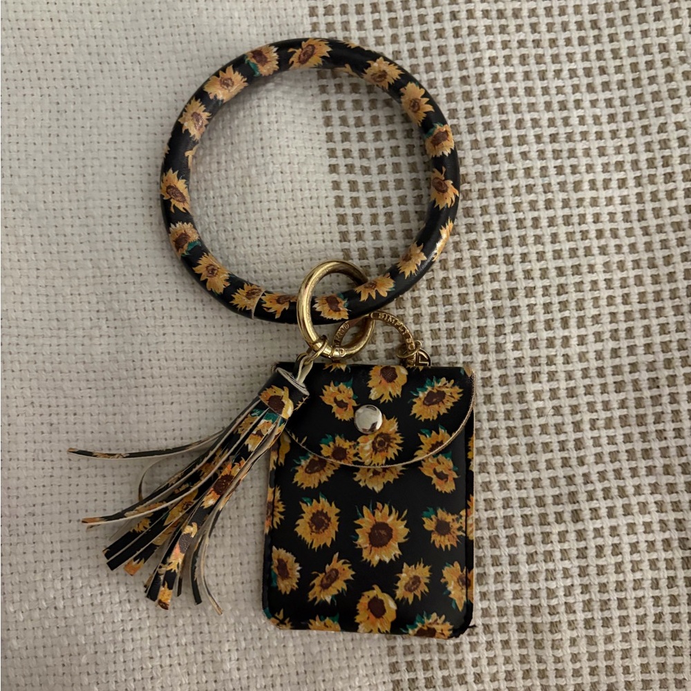 Simply Southern Sunflower Keychain Bracelet with Cardholder